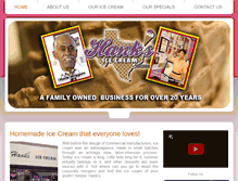 Tablet Screenshot of hanksicecream.com